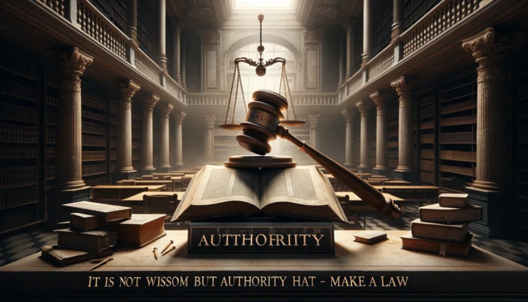 it is not wisdom but authority that makes a law. t – tymoff